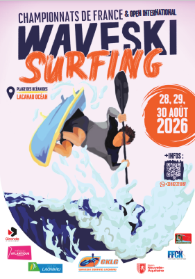 Affiche championnats de France WAVESKI 2026 LACANAU